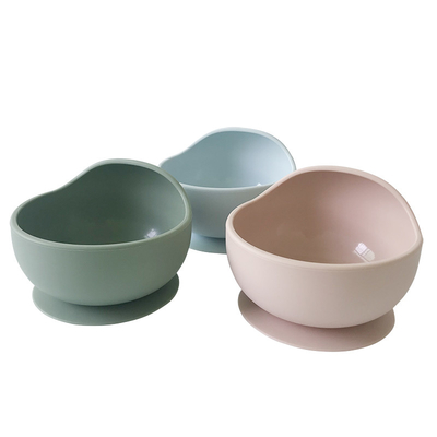 Silicone Feeding Set Bentuk Hati Silicone Baby Bowl Set 2-4 Tahun