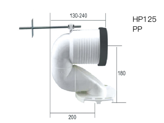 Konektor Lemari Air Anti Korosif Praktis, Pipa Limbah Flexi Oilproof Untuk Toilet