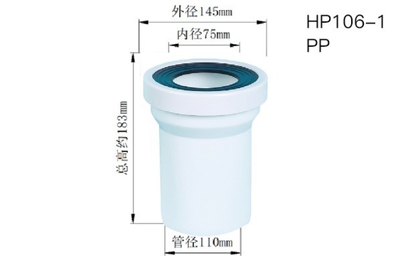 Pipa Limbah Toilet Plastik WC 3 Inch Tahan Alkali Tahan Bahan Bakar