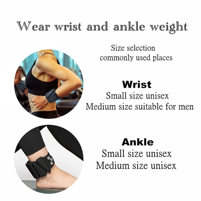 Bobot Pergelangan Kaki Pergelangan Tangan yang Dapat Dipakai Dapat Diatur Yoga Barre Pilates Cardio Aerobics 2 Sets 2lb 4lb