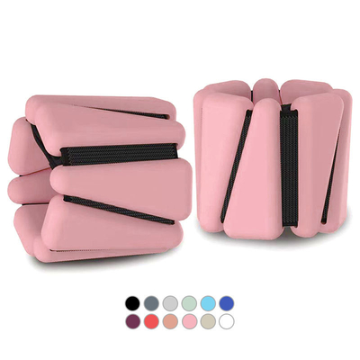 Bobot Pergelangan Kaki Pergelangan Tangan yang Dapat Dipakai Dapat Diatur Yoga Barre Pilates Cardio Aerobics 2 Sets 2lb 4lb