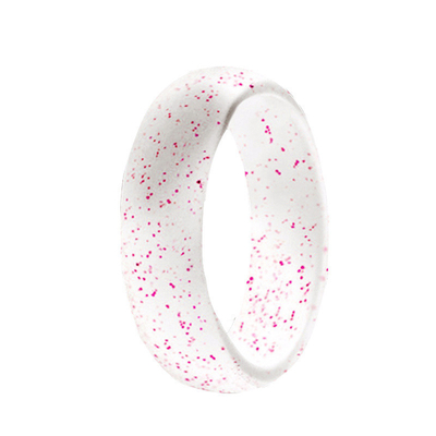 Cincin Silikon Kustom Bergaya Wanita Dengan Cincin Pernikahan Silikon Flash Chic Halus