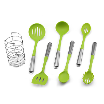 Set Alat Dapur Silikon Tidak Berbau Oilproof, Set Sendok Masak Silikon Tahan Panas