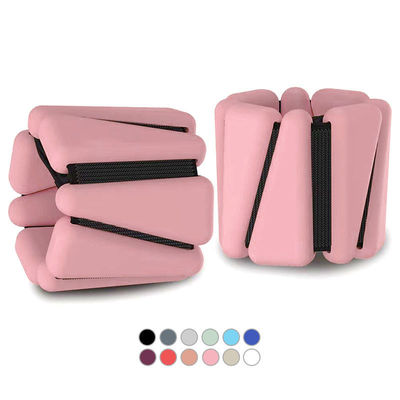 Bobot Pergelangan Kaki Pergelangan Tangan yang Dapat Dipakai Dapat Diatur Yoga Barre Pilates Cardio Aerobics 2 Sets 2lb 4lb